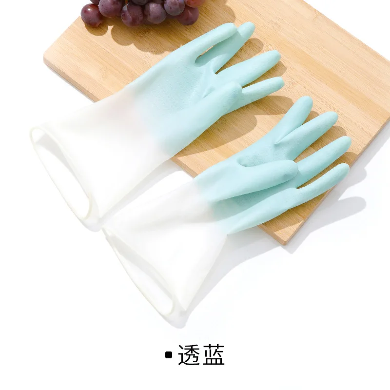 Household Dishwashing Gloves Women Washing Clothes Waterproof Rubber Gloves Thin Household Brush Bowl Latex Gloves #2723 - Image 6
