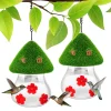 Hummingbird Feeder Outdoor Hanging Flocking Mushroom Shape Bird Outside Water Birds Drinking Metal Garden Yard Patio Decoration