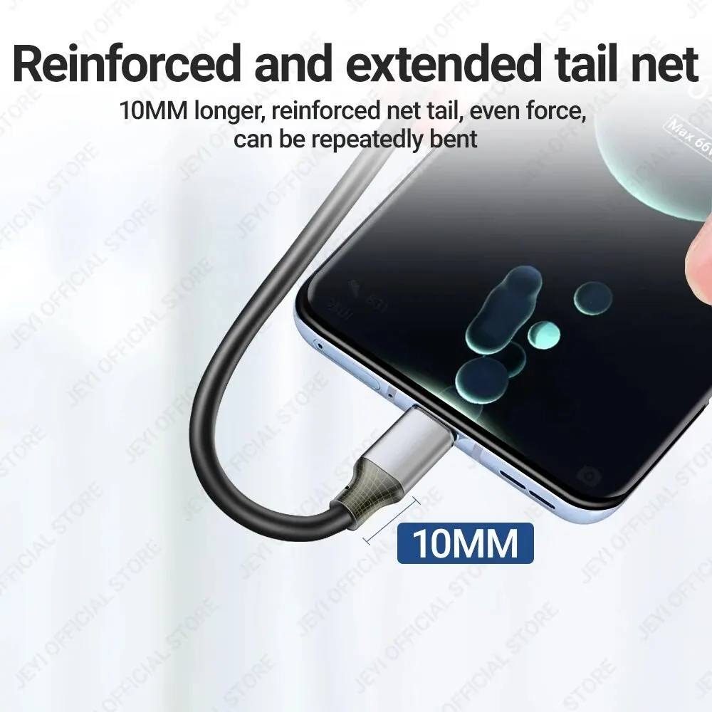 JEYI USB A to Type C Cable 60W Fast Charging 10Gbps Data Cord USB Charger for Samsung Xiaomi HTC Redmi Huawei Mobile Phone USB-C - Image 5