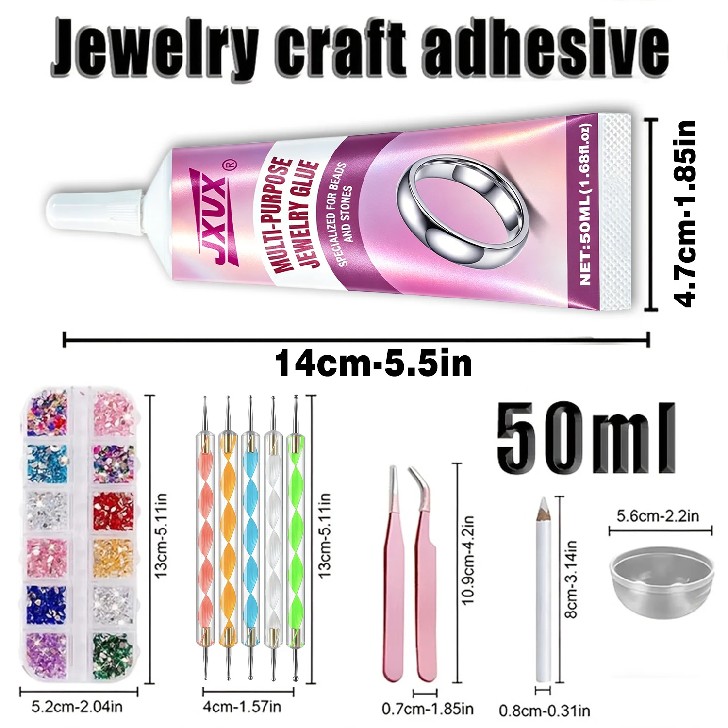 JXVX B7000 jewelry glue, cloth glue, mobile phone repair glue, DIY, super glue, epoxy resin, suitable for diamond crafts,1-4pcs. - Image 6