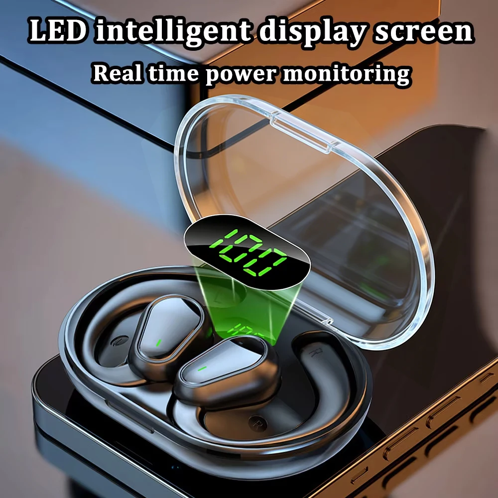 KEBIDUMEI Open Ear Headphones Bluetooth 5.3 Earphones Wireless Ear Hook Sports Headsets Noise Reduction HiFi Stereo Earbuds - Image 2