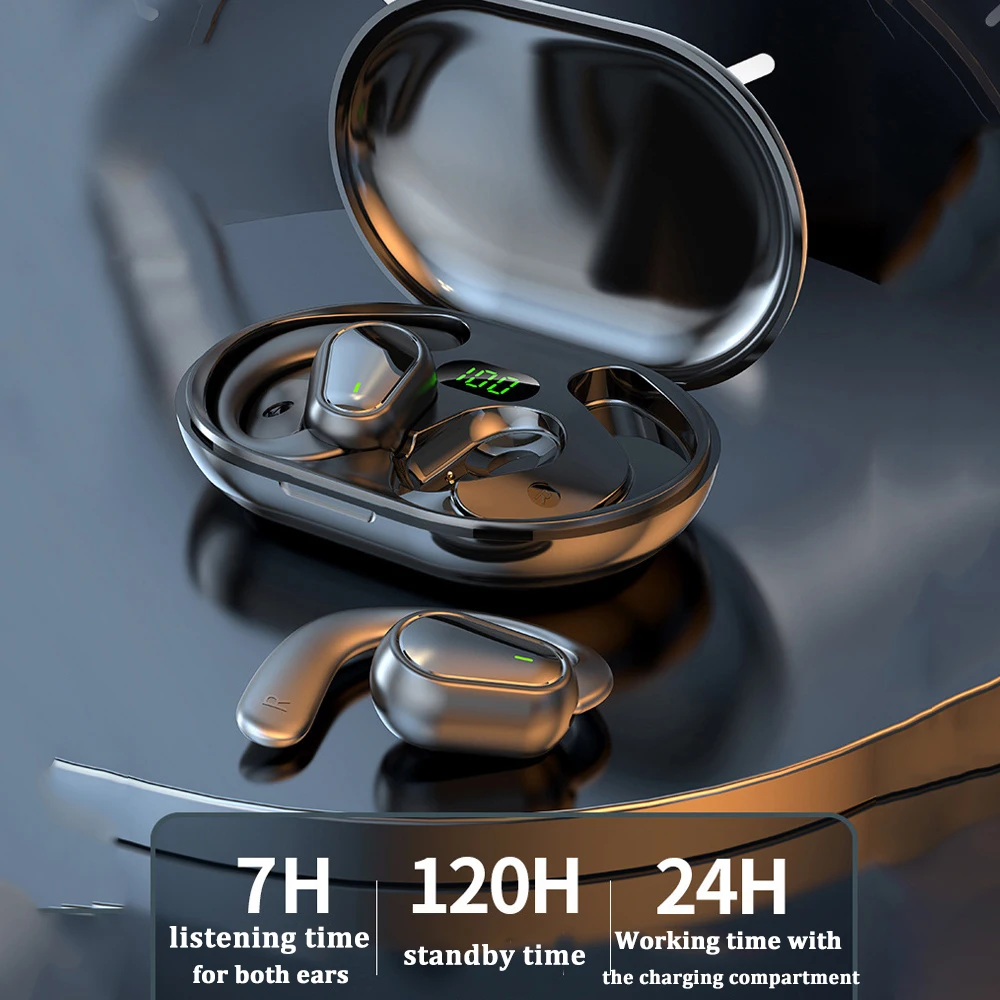 KEBIDUMEI Open Ear Headphones Bluetooth 5.3 Earphones Wireless Ear Hook Sports Headsets Noise Reduction HiFi Stereo Earbuds - Image 4