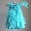 Kids Toddler Baby Girl Dress Summer Chiffon Evening Birthday Party Dresses for Girls Clothes & Headband