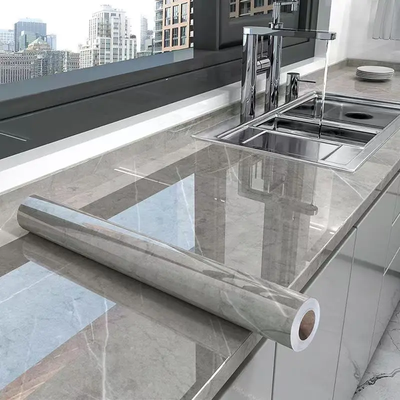 Kitchen Oil-Proof Film Stove Waterproof Moisture-Proof Wallpaper Countertop Self-Adhesiv Cabinet Renovation Tile Marble Sticker - Image 5