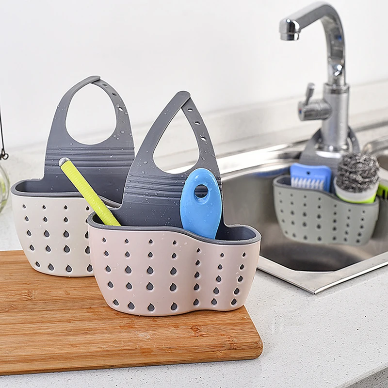 Kitchen Sink Holder Hanging Drain Basket Adjustable Soap Sponge Shelf Organizer Bathroom Faucet Holder Rack Kitchen Accessories - Image 2