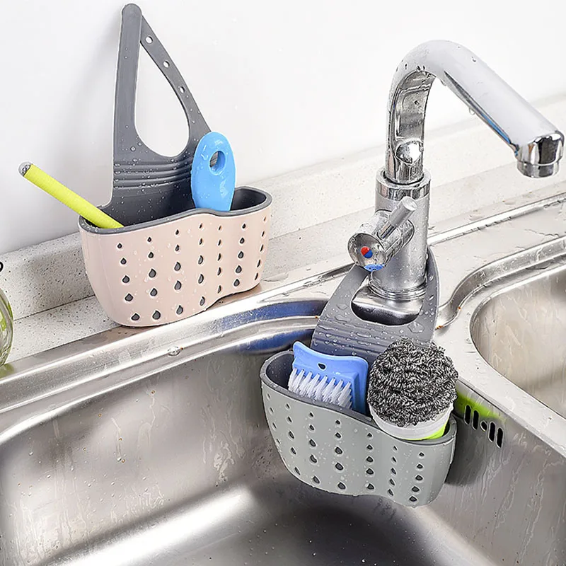Kitchen Sink Holder Hanging Drain Basket Adjustable Soap Sponge Shelf Organizer Bathroom Faucet Holder Rack Kitchen Accessories - Image 5