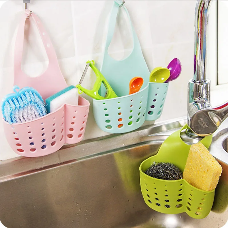 Kitchen Sink Holder Hanging Drain Basket Adjustable Soap Sponge Shelf Organizer Bathroom Faucet Holder Rack Kitchen Accessories - Image 3