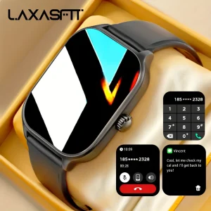 LAXASFIT New H9 Promax Smartwatch Bluetooth Call Health Tracking Heart Rate Monitor Message Reminder Pedometer Smartwatch Gift