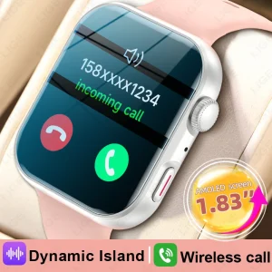 LIGE New 1.83 inch HD Screen Smart Watch Health Heart Rate Monitor 100+Sports Mode Men Women Bluetooth call Smartwatch Men Women