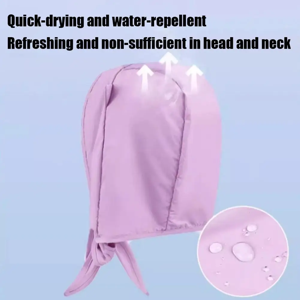 Little Devil Sun Hat for Daily Wear Outdoor Soft Polyester Cute Lightweight Headscarf with Chin Tie Trendy Sun Protection Bonnet - Image 2