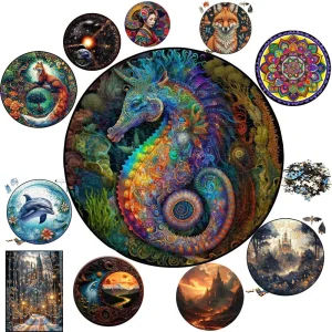 Long-tailed Fox Wooden Puzzle for Adult Kids Unique Shape Animal Jigsaw Holiday Gifts Brain Twister Intelligent Toys Games