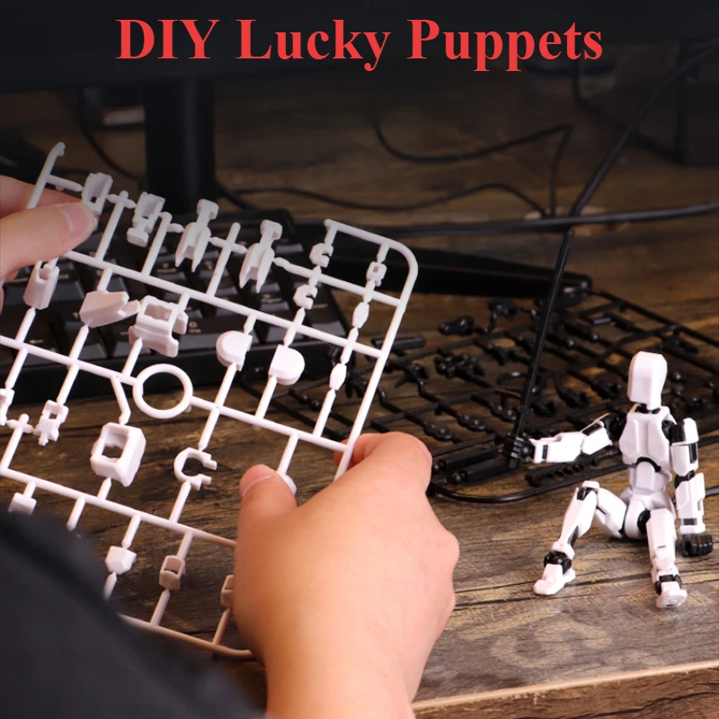 Luminous Multi-Jointed Movable Robot Lucky Puppets 3D Printed Mannequin Lucky 13 Action Figures Toys for Kids Christmas Gift - Image 6