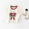 MILANCEL New Summer Baby T-shirt 9M-5Y Cartoon Watermelon Girls Sleeveless Tee Loose Ventilate Kids Clothes Boys Tops