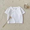 MILANCEL Summer Baby T-shirt 1M-3T Solid Color Infant Girls White Tee Loose Thin Toddler Cothes Boys Tops