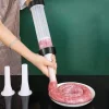 Manual Sausage Maker with 3 Stuffing Nozzles - Handheld Sausage Filler, Home Kitchen Sausage Stuffer Tool for Homemade Sausages