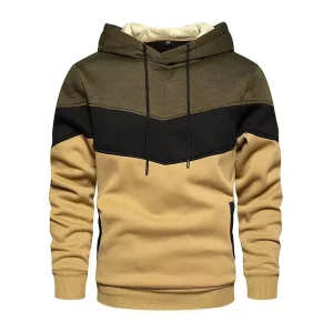 Men Hoodies Long Sleeve Sweatshirts for Men Zipper Hooded Pullover High Neck Mens Sweatshirt Top Jacket Coat Black Sweater