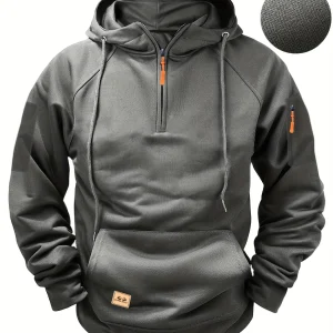 Men's Hoodies Long Sleeve Sweatshirt Zipper Design Hooded Sweatshirt for Men Clothing New Outdoor street casual sweatshirt
