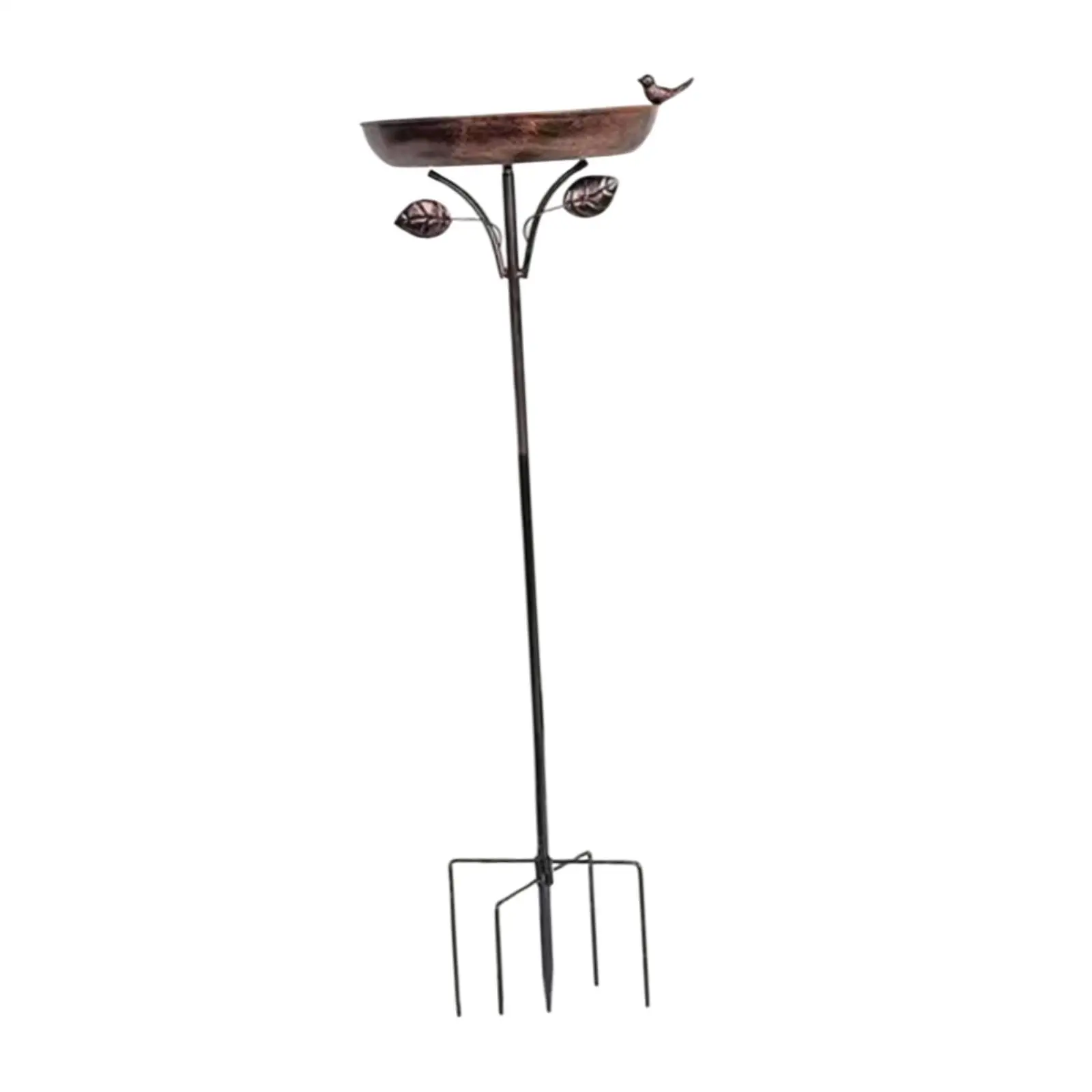 Metal Bird Bath Bowl Freestanding Birdbath, Weather Resistant, Garden Decor, Birdfeeder Feeder Bowl for Lawn, Yard, Backyard