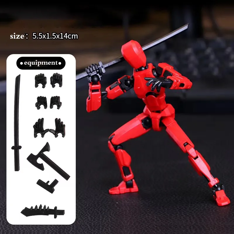 Multi-Jointed Movable Shapeshift Robot 3D Printed Mannequin Lucky 5 Character Figures Toys Parent-children Game For Kids Gifts - Image 4