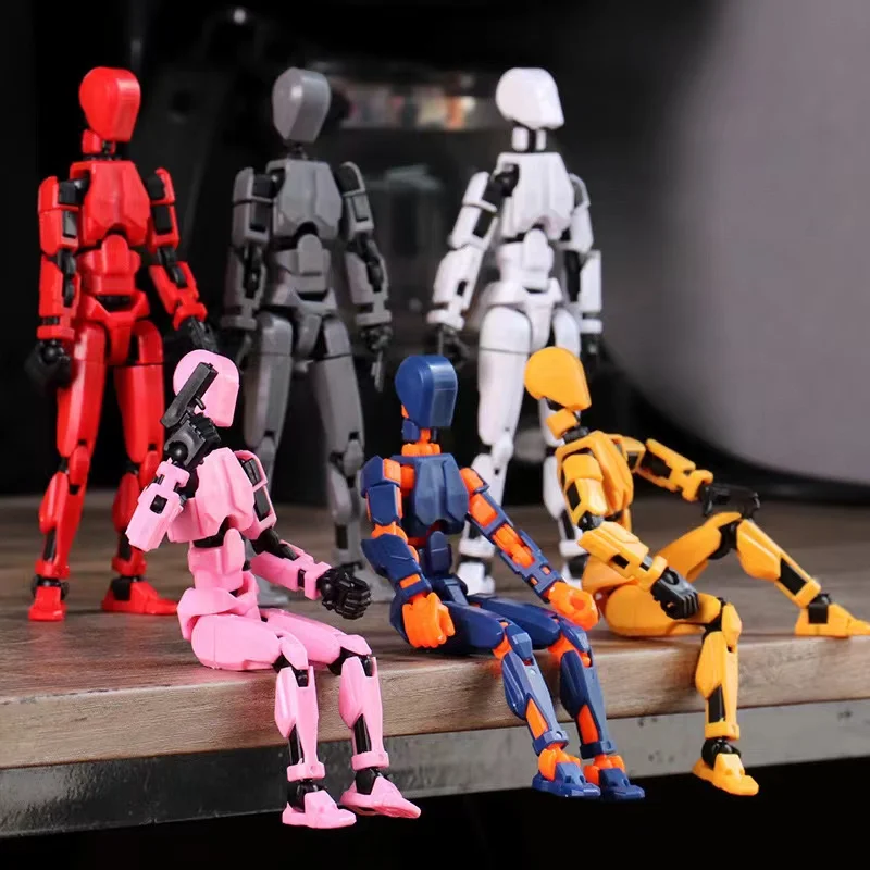 Multi-Jointed Movable Shapeshift Robot 3D Printed Mannequin Lucky 5 Character Figures Toys Parent-children Game For Kids Gifts - Image 6