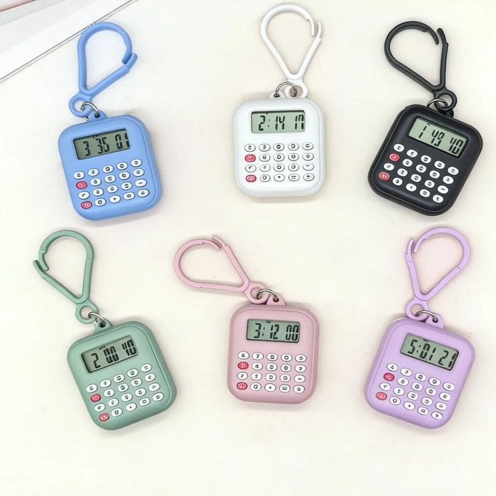 Multifunctional Mini Calculator 8 Digits Display Portable Keychain Calculator Lightweight Silent Button Electronic Calculator - Image 4