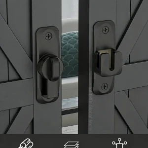 NAIERDI Enhanced Security Flip Latch Lock Aluminum Alloy 90/180 Degree Barn Door Latch Sliding Door Lock for Barns Gates Window