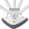 NEW Extended Triangle Mop 360 Twist Squeeze Wringing XType Window Glass Toilet Bathrrom Floor Wall Window Cleaning Mop