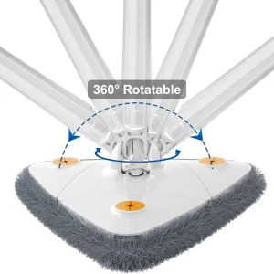 NEW Extended Triangle Mop 360 Twist Squeeze Wringing XType Window Glass Toilet Bathrrom Floor Wall Window Cleaning Mop