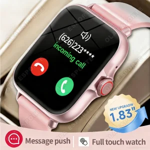 New 1.83'' Screen Smart Watch Wireless Call Message Reminder Multiple Sports Modes Remote Camera Perfect Holiday Gift Men Women