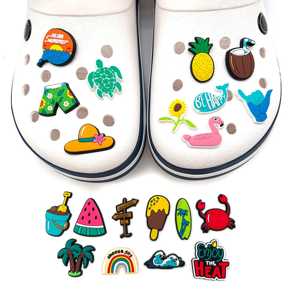 New Arrivals Pvc Summer style Shoe Charms for Crocs Accessories Charms Shoe Pin DIY Wristband Adults Party Gifts - Image 2