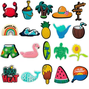New Arrivals Pvc Summer style Shoe Charms for Crocs Accessories Charms Shoe Pin DIY Wristband Adults Party Gifts