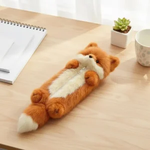 New Cartoon Plush Pencil Pouch Funny Cute Student Animal Pencil Cases Personalized Stationery Storage Bag Best Friend Gifts