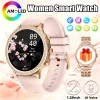 New Fashion Smart Watch Women AMOLED Screen Bluetooth Call Watches Custom Dials Female Health Music Sport Ladies Smartwatch HW12