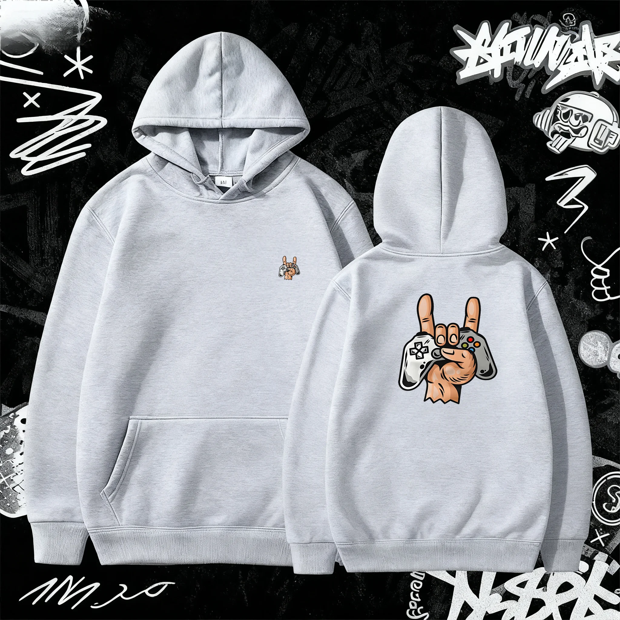 New Game console printing Men's Women's Hoodies Spring Autumn Casual Hoodies Sweatshirts Mens Tops Solid Color Hoodie Sweatshirt - Image 2