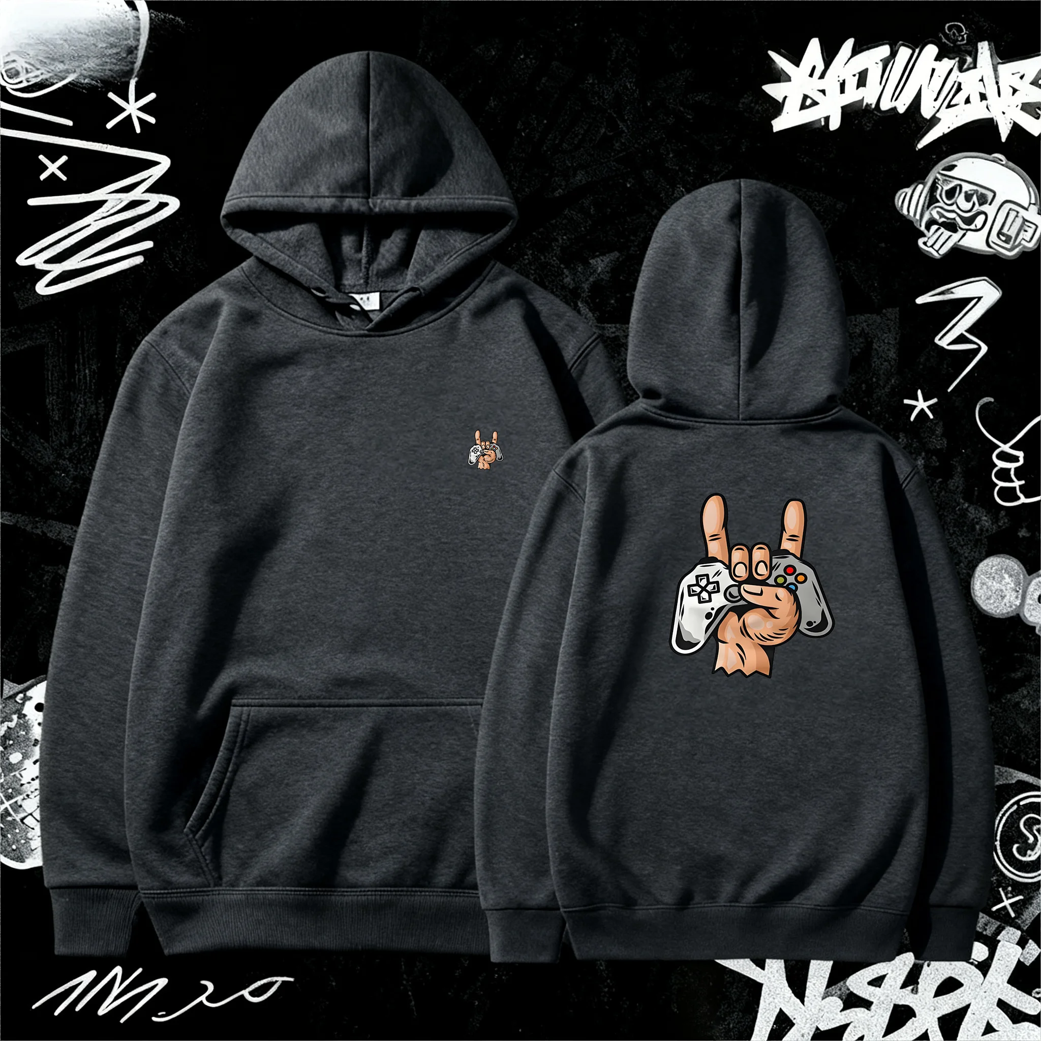 New Game console printing Men's Women's Hoodies Spring Autumn Casual Hoodies Sweatshirts Mens Tops Solid Color Hoodie Sweatshirt - Image 3