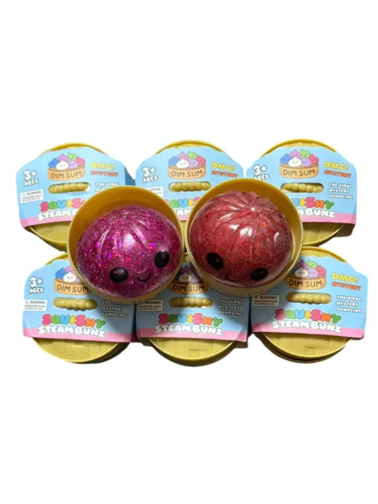 New Glitter Dumpling Glitter Dumpling Squishy with Box Dumplings Sensory Squeeze Toy for Stress Relief - Image 3