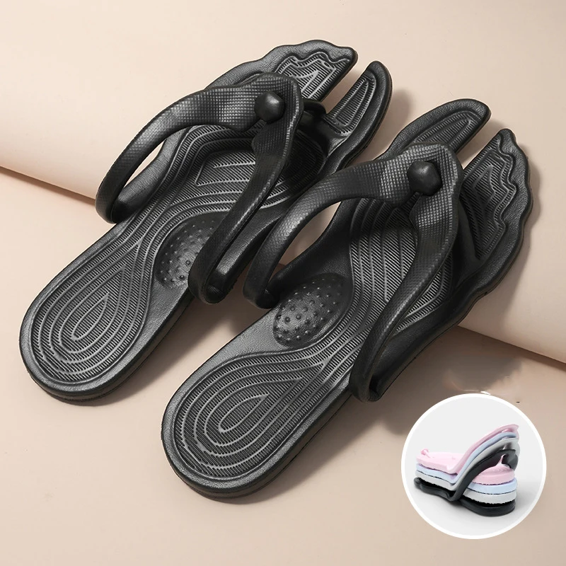New Summer Folding Flip-Flops Business Trips Travel Portable Lightweight EVA Slippers Soft Bottom Beach Couple Slide Sandals - Image 2