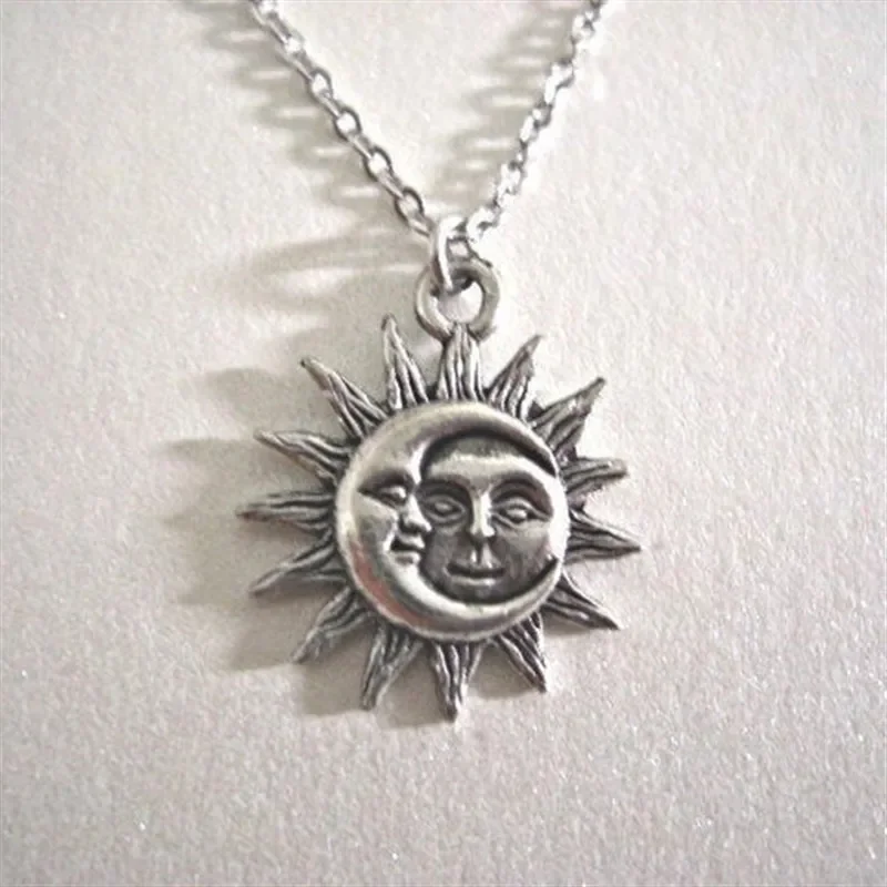 New Sun and Moon Necklace Charm Celestial Jewelry Dainty Love Friendship Soulmate Statement Punk Pendant Gift Fashion Women Men - Image 2