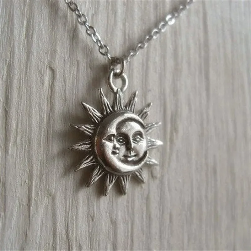New Sun and Moon Necklace Charm Celestial Jewelry Dainty Love Friendship Soulmate Statement Punk Pendant Gift Fashion Women Men - Image 4