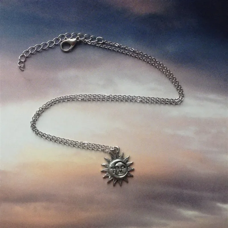 New Sun and Moon Necklace Charm Celestial Jewelry Dainty Love Friendship Soulmate Statement Punk Pendant Gift Fashion Women Men - Image 3