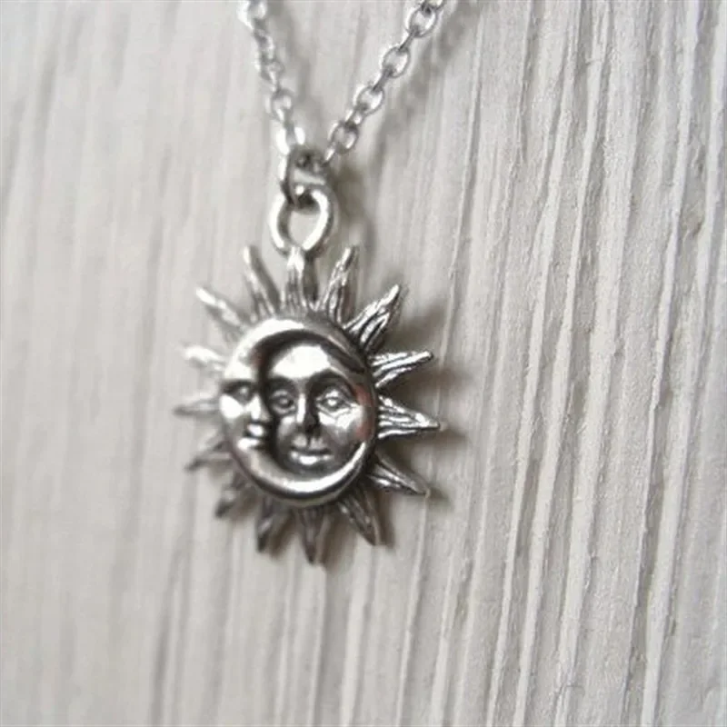 New Sun and Moon Necklace Charm Celestial Jewelry Dainty Love Friendship Soulmate Statement Punk Pendant Gift Fashion Women Men - Image 5