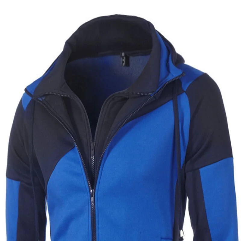 New high quality leisure sports men's hoodie zipper hooded coat multi-functional top sports jogging wear daily clothing - Image 3