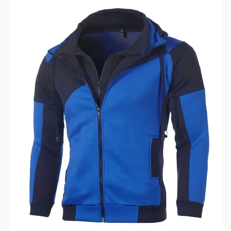 New high quality leisure sports men's hoodie zipper hooded coat multi-functional top sports jogging wear daily clothing - Image 6