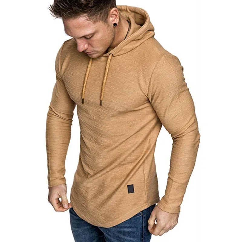 New hoodie loose fit fitness men's top men's sweater long sleeved casual sports hooded men's jacket lightweight and comfortable - Image 2