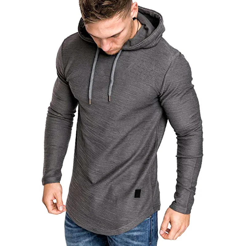 New hoodie loose fit fitness men's top men's sweater long sleeved casual sports hooded men's jacket lightweight and comfortable - Image 5