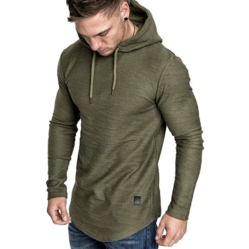 New hoodie loose fit fitness men's top men's sweater long sleeved casual sports hooded men's jacket lightweight and comfortable - Image 4