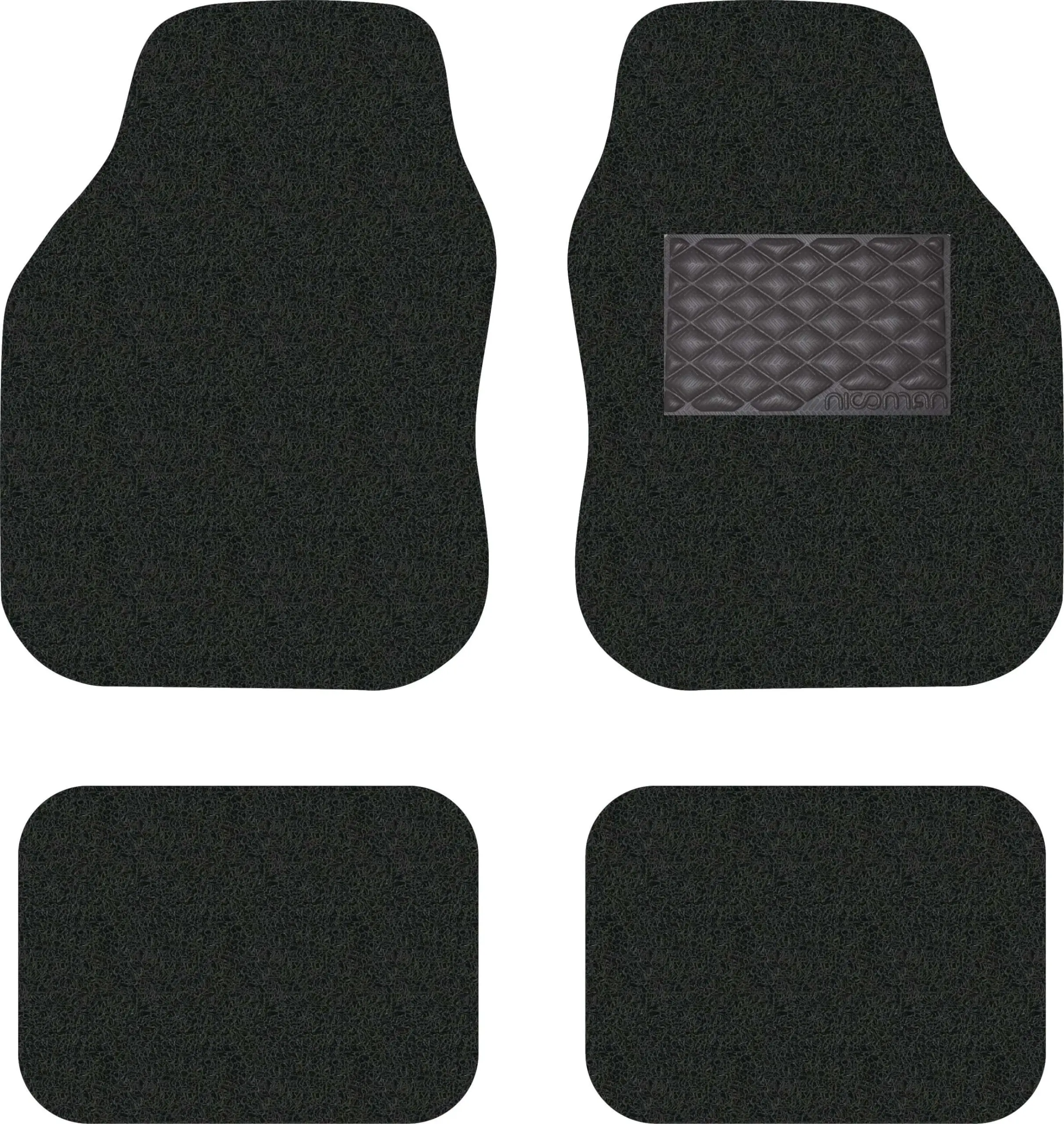 Nicoman Universal Car Floor Mat Spaghetti Car Mat Set Non-Slip PVC Heavy Duty Waterproof Easy Clean