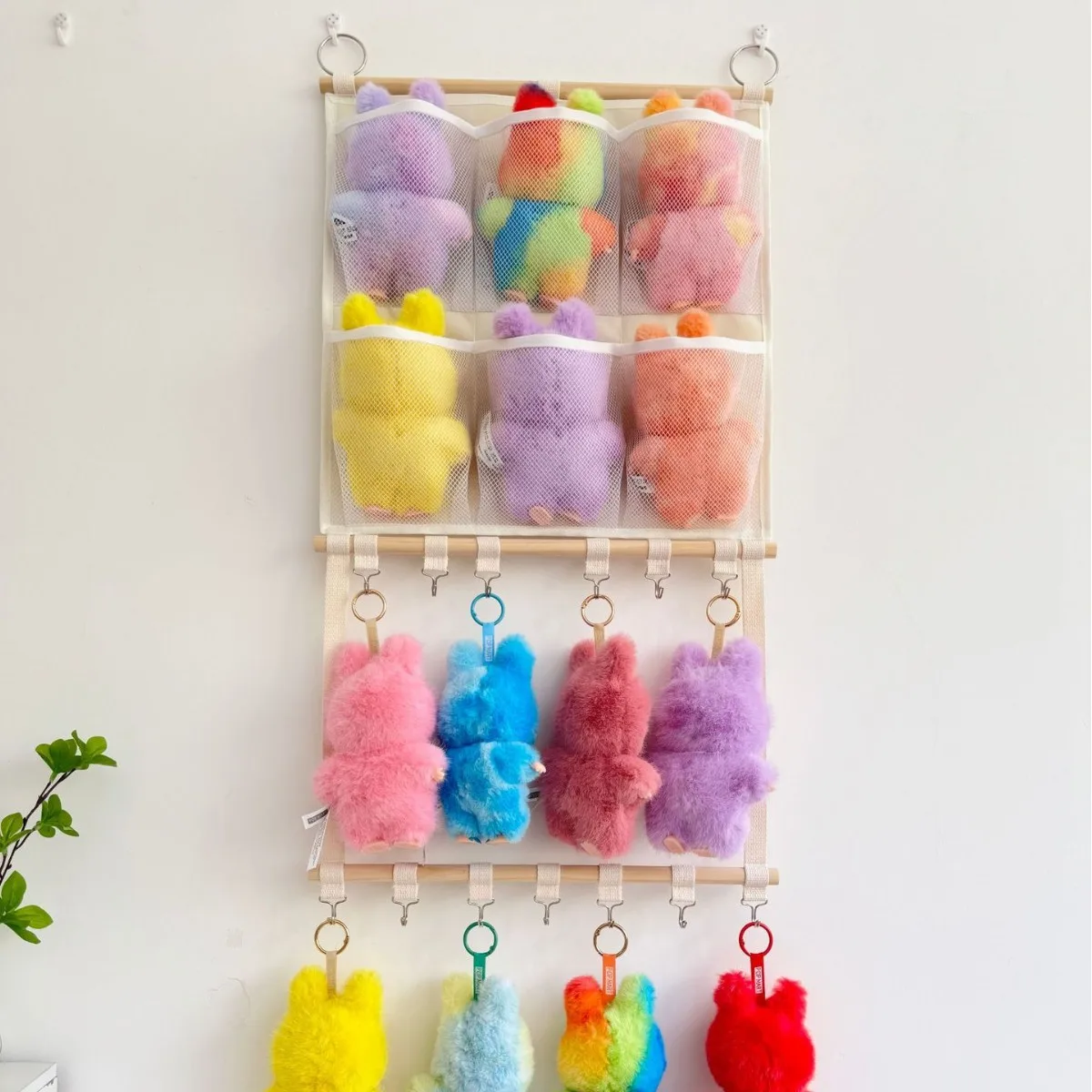 Nordic Style Doll Storage Hanging Bag Organizer Multi-layer Rack Decorative Mesh Storage Shelf for Bedroom And Other Scenes - Image 2