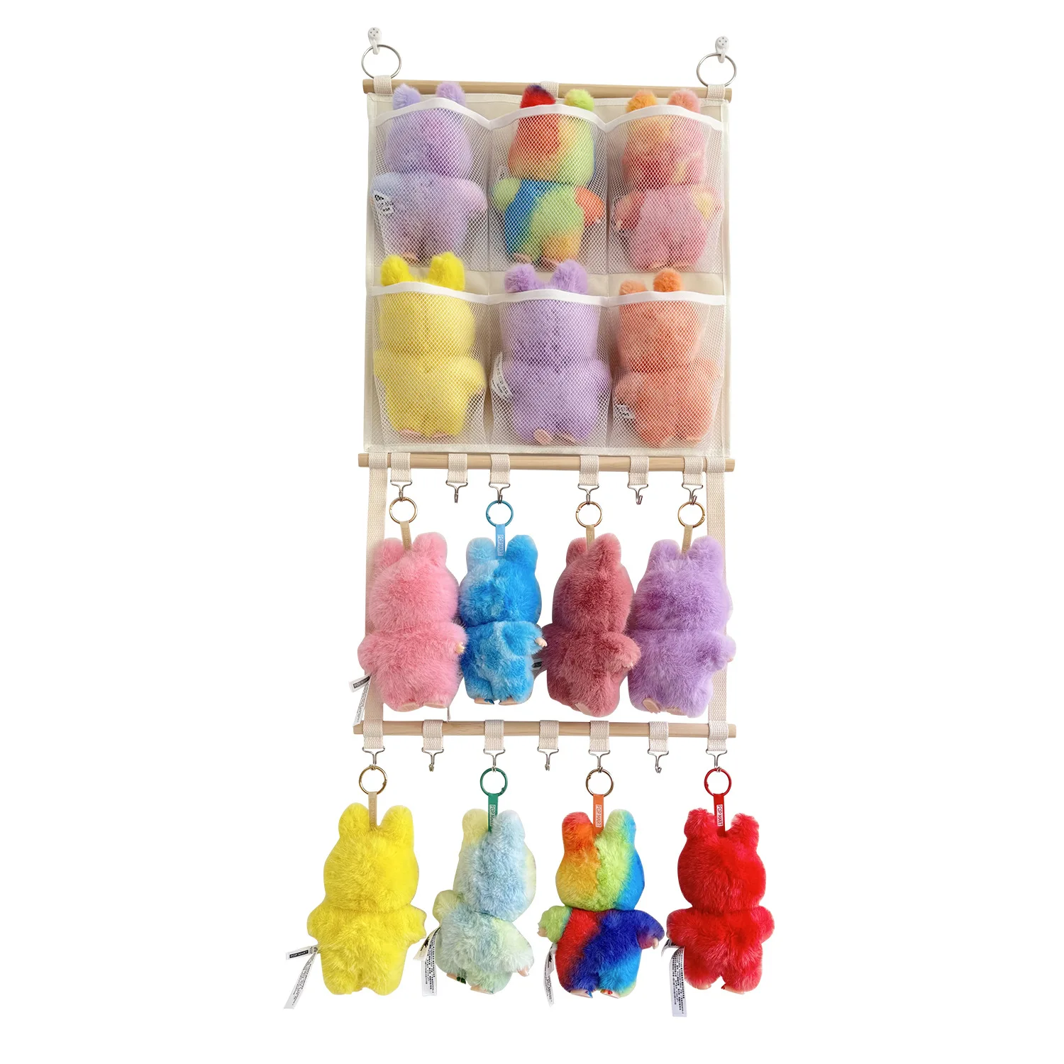 Nordic Style Doll Storage Hanging Bag Organizer Multi-layer Rack Decorative Mesh Storage Shelf for Bedroom And Other Scenes - Image 5