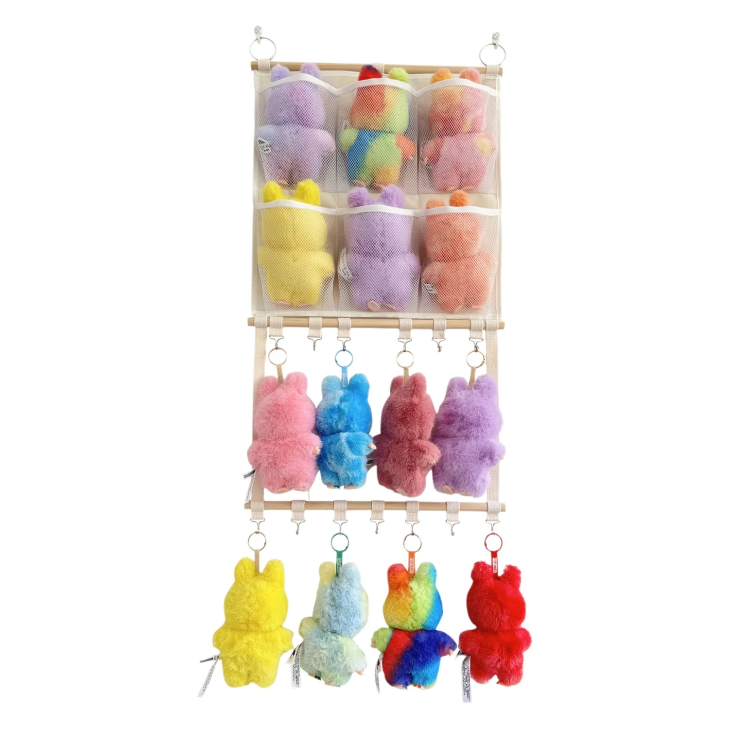 Nordic Style Doll Storage Hanging Bag Organizer Multi-layer Rack Decorative Mesh Storage Shelf for Bedroom And Other Scenes - Image 6